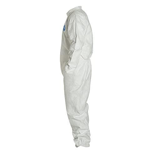 DuPont DuPont Tyvek 400 TY125S Disposable Protective Coverall with Elastic Cuffs, White, 2X-Large (Pack of 25)