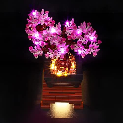 YEABRICKS YEABRICKS LED Light Kit for Lego - Creator Expert Bonsai Tree(Pink) Building Blocks Model, LED Light Set Compatible with 10281(Lego Set NOT Included)