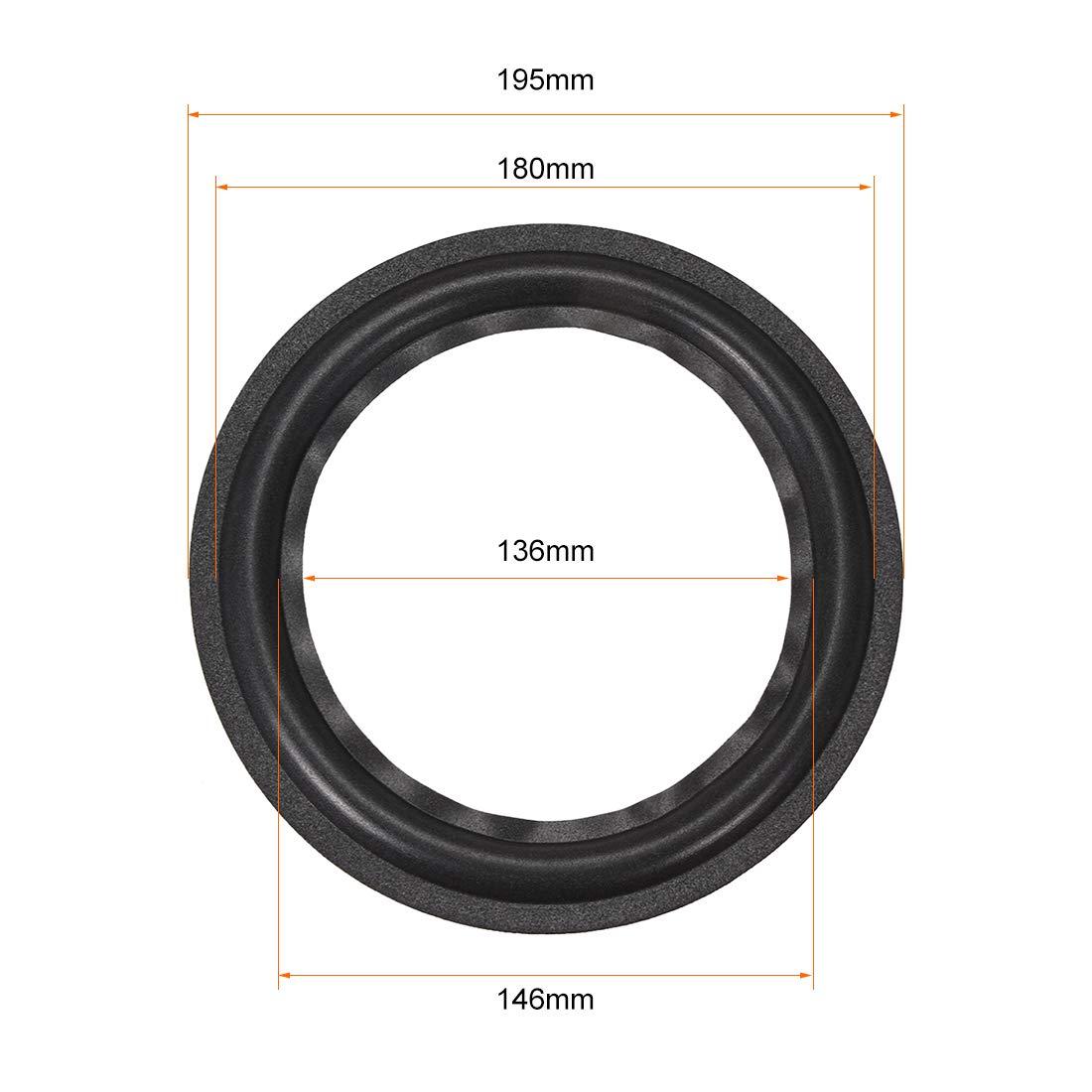 uxcell uxcell 8 Inch Speaker Foam Edge Folding Ring Horn Replacement Parts for Speaker Black