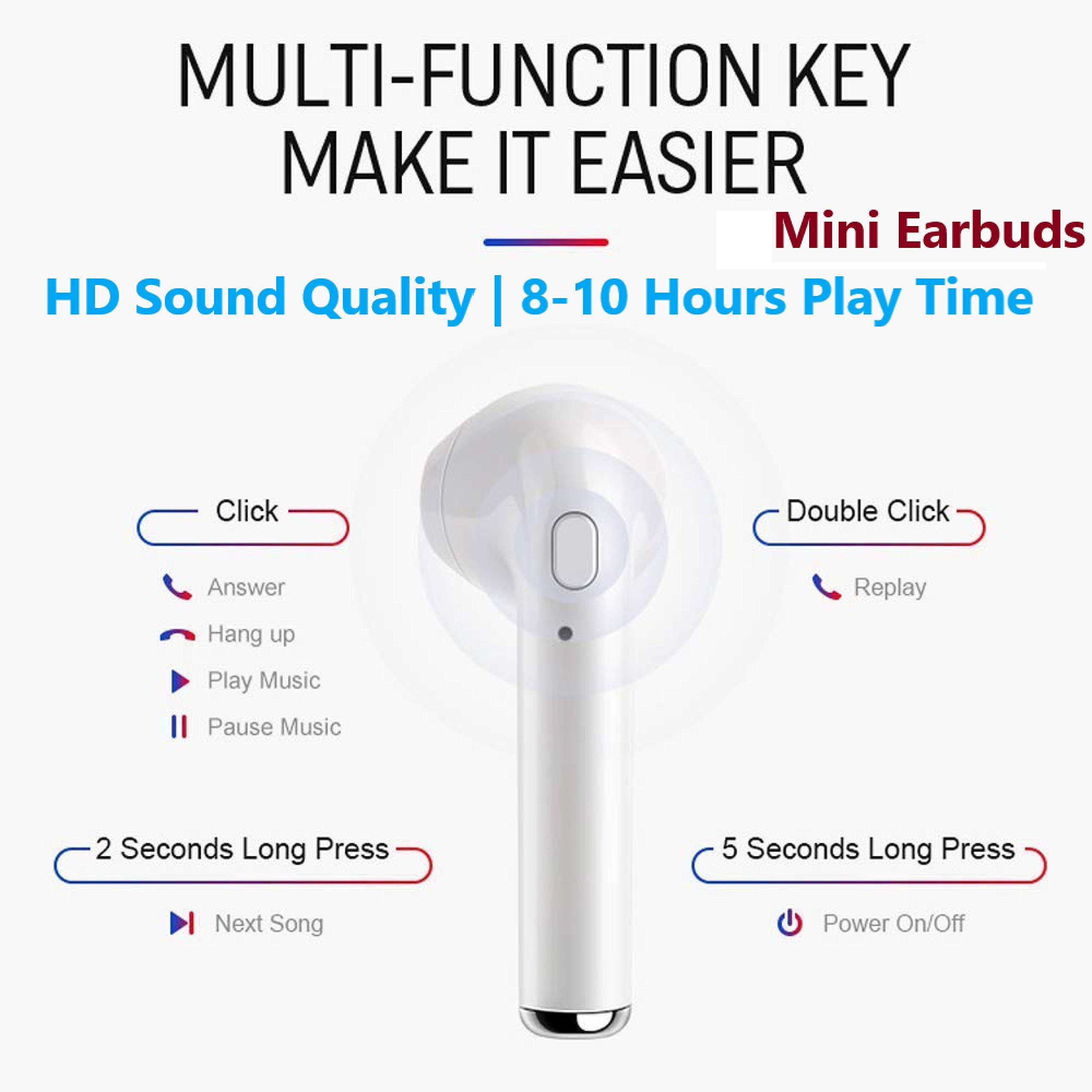 QT Shopping Earbuds, HD Sound CRS Chips True Wireless Bluetooth Earbuds, 55Hrs Cyclic Playtime Headphones with Type C Charging Case and mic for iPhone Android, in-Ear Stereo Earphones Headset for Sport