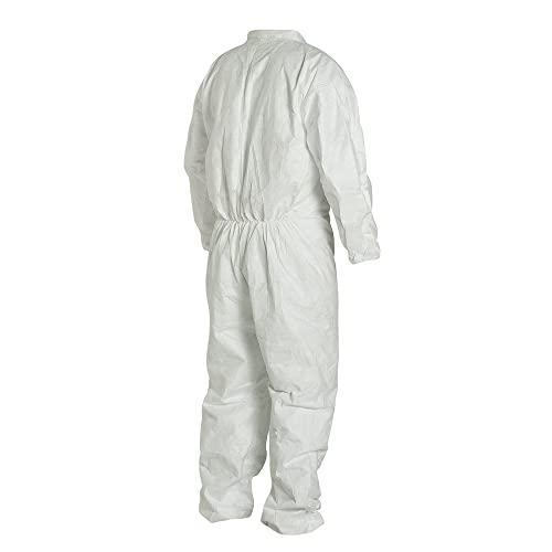 DuPont DuPont Tyvek 400 TY125S Disposable Protective Coverall with Elastic Cuffs, White, 2X-Large (Pack of 25)