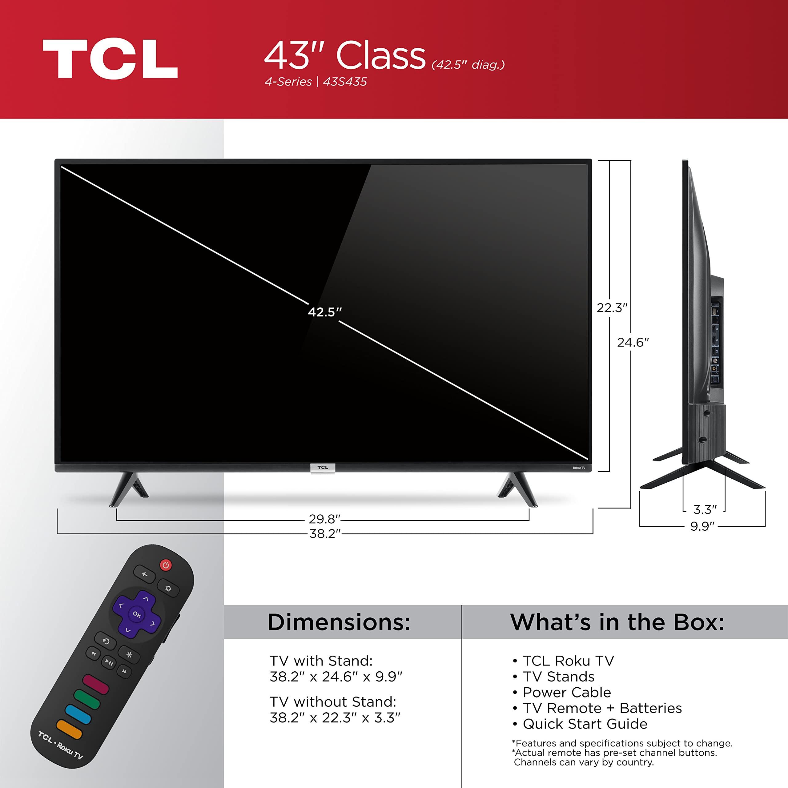 TCL TCL 43-inch 4K UHD Smart LED TV - 43S435, 2021 Model
