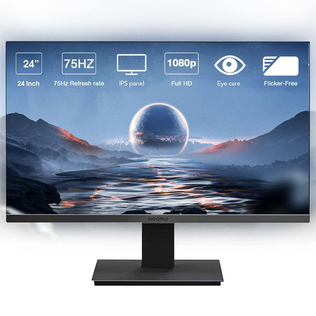 HP HP Elitedesk 800 G3 SFF PC Bundle - Dual 24'' KOORUI Monitors, Intel i7-6700,16GB DDR4,512GB NVMe SSD + 2TB HDD,AX200 Wi-Fi 6,Wireless Keyboard, Mouse,Windows 10 Pro 64-bit (Renewed), Black/Silver