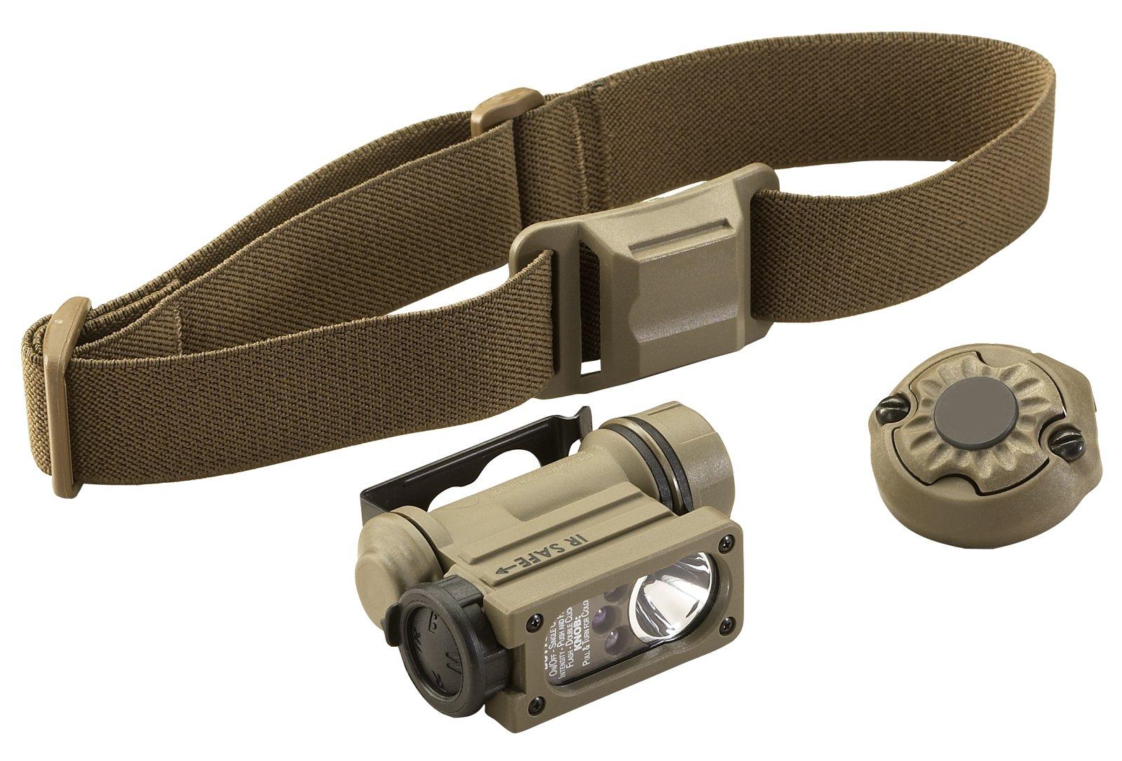 Streamlight Streamlight 14512 Sidewinder 47 Lumens Compact II Military Model Angle Head Flashlight, Headstrap and Helmet Mount Kit