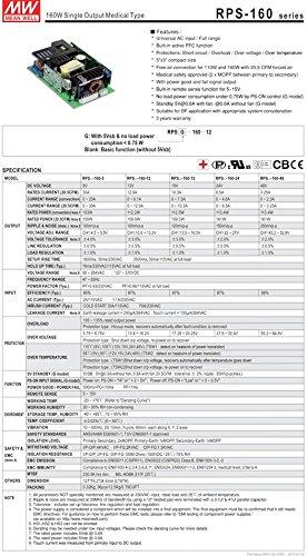 MEAN WELL Medical 155W 5V 30A RPS-160-5 Meanwell AC-DC Single Output RPS-160 Series MEAN WELL Switching Power Supply