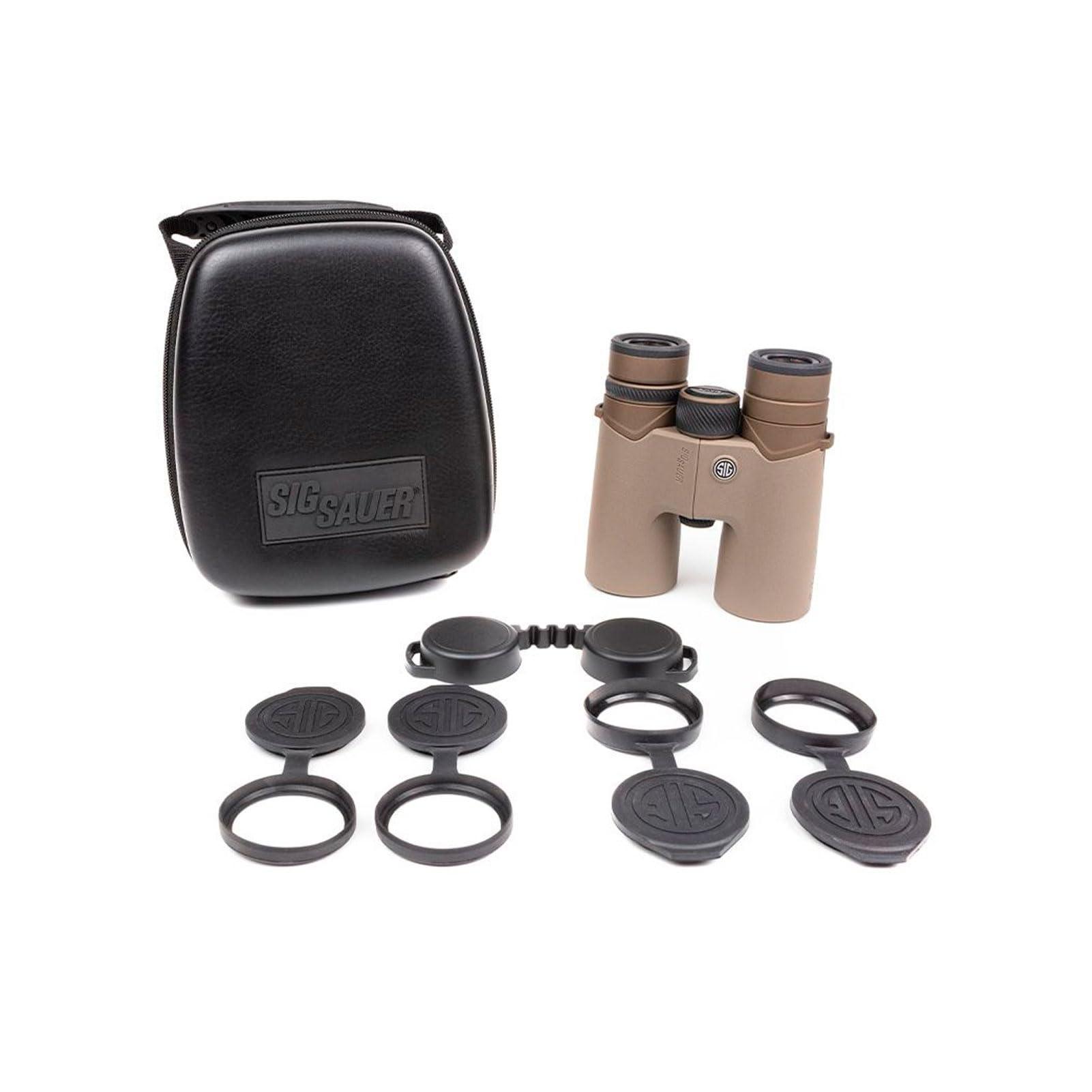 Sig Sauer SIG SAUER ZULU8 HDX 10x42mm Waterproof Fogproof Durable Bright Clear Precise Ergonomic Closed Bridge FDE Hunting Binoculars with Anti-Reflective Lenses - Molded EVA Carrying Case Included