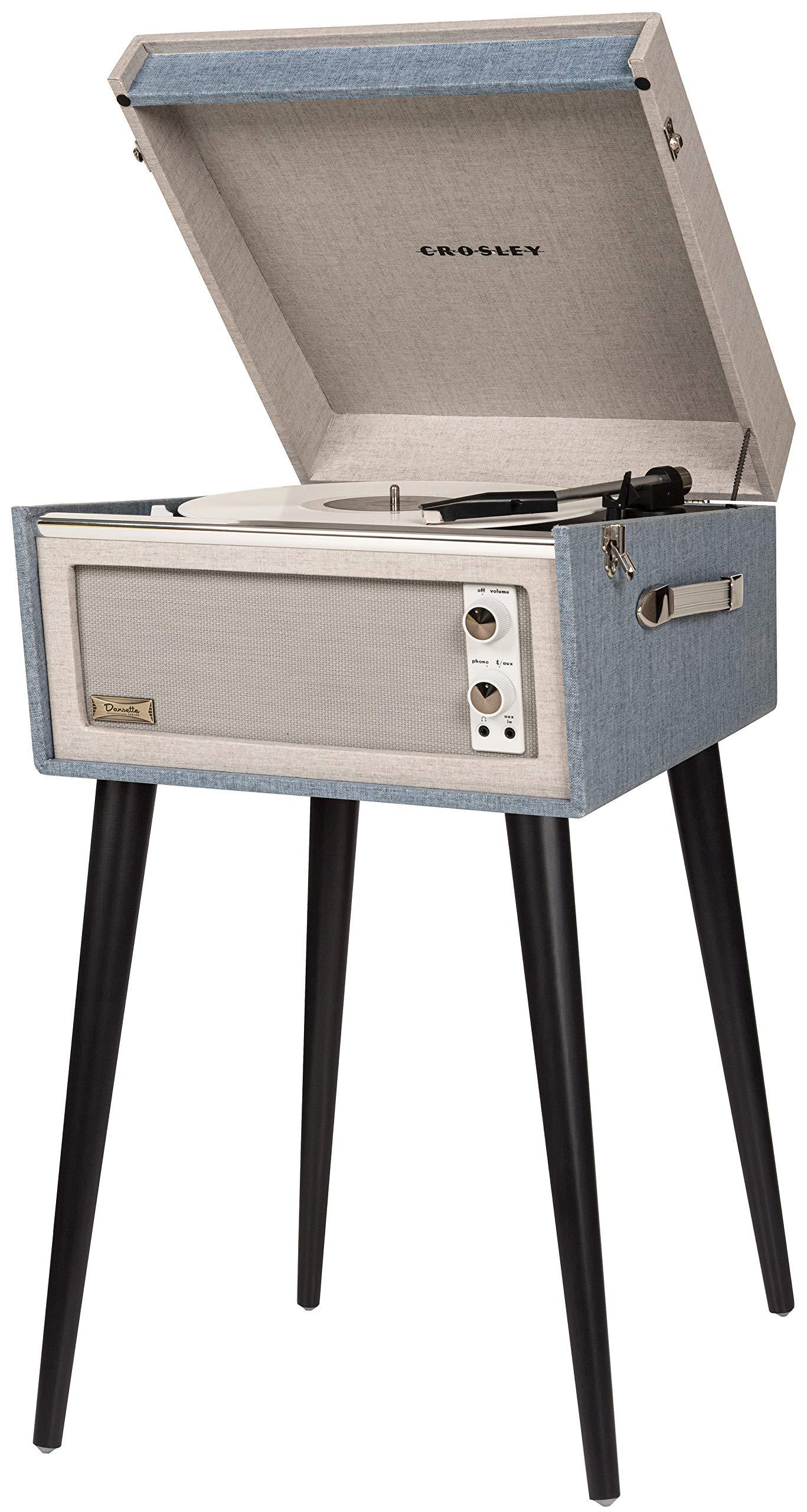 Crosley Crosley CR6233D-TN Dansette Bermuda Portable Vinyl Record Player Turntable with Aux-In and Bluetooth, Tourmaline