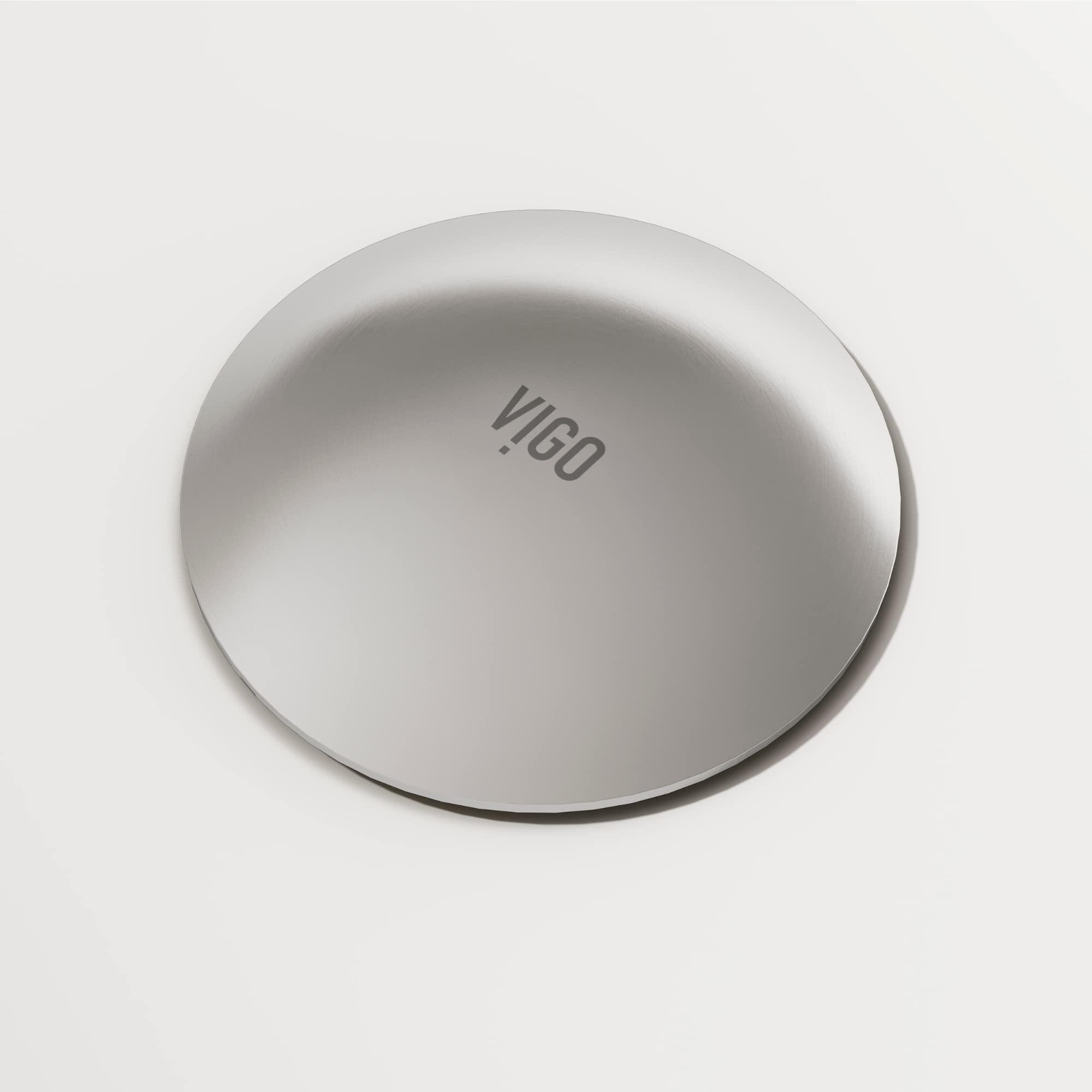 VIGO VIGO 1.75 in. Bathroom Sink Pop-Up Drain with Overflow in Brushed Nickel - VG16002BN