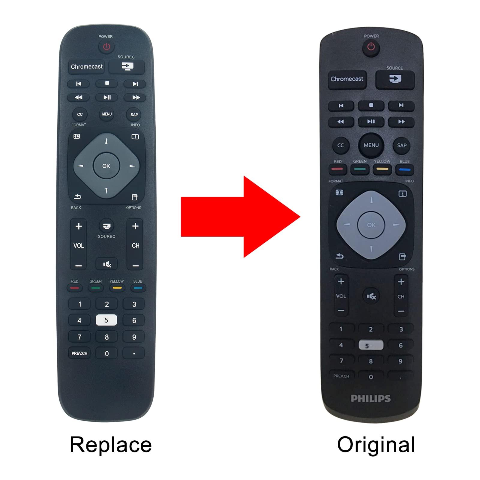 Beyution Beyution URMT42JHG008 Replace Remote Control Fit for Philips TV 43PFL5922/F7 43PFL5922F7 50PFL5922/F7 50PFL5922F7 55PFL5922/F7 55PFL5922F7 65PFL6902/F7 65PFL5922/F7 65PFL5922F7