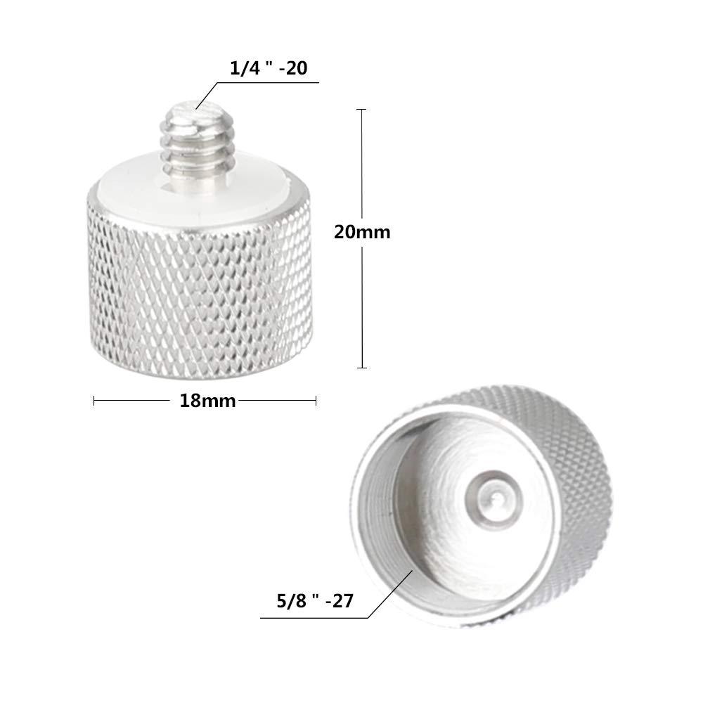 CAMVATE CAMVATE 1/4" Female to 3/8" Male Convert Adapter + Multi-Thread Adapter Kit for Camera, Tripod, Ball Head, Light Stand, etc. - Silver