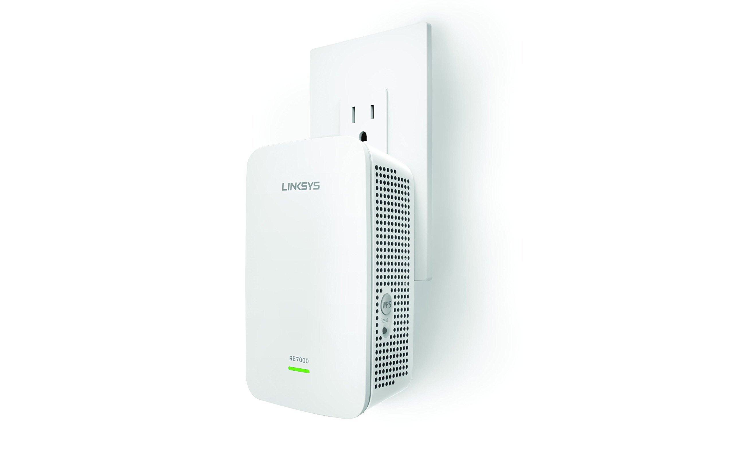 Linksys Linksys WiFi Extender, WiFi 5 Range Booster, Dual-Band Booster, 2,500 Sq. ft Coverage, Speeds up to (AC1900) 1.9Gbps - RE7000