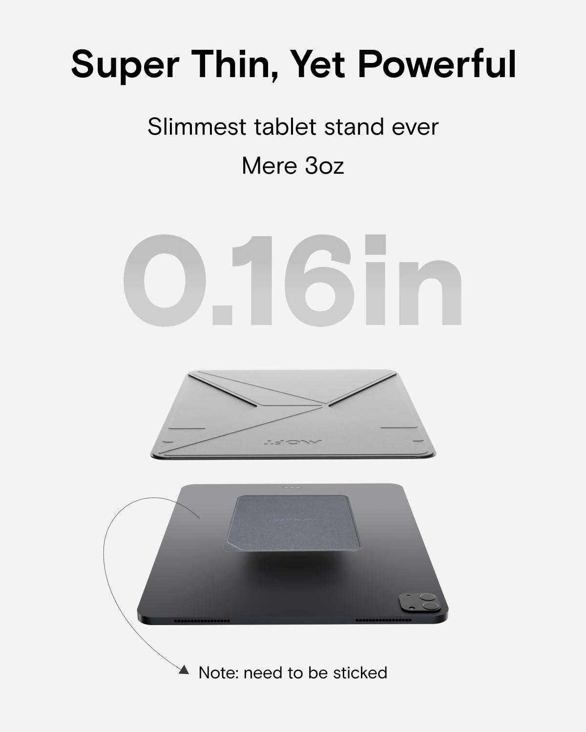 MOFT MOFT Snap Tablet Stand, Compatible for iPad Mini 6/5/4/3/2/1 and 7.9\"-9.7\" Tablets,Adjustable, Foldable, Portable, Swith-Friendly with The Magic Keyboard and More, Cool Gray