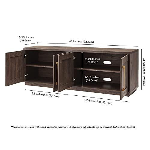 Henn&Hart Henn&Hart Tillman Rectangular TV Stand for TV's up to 80" in Alder Brown