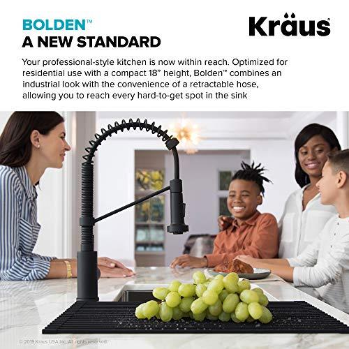 Kraus KRAUS Bolden Commercial Style 2-Function Single Handle Pull Down Kitchen Faucet in Spot-Free Stainless Steel, KPF-1610SFS