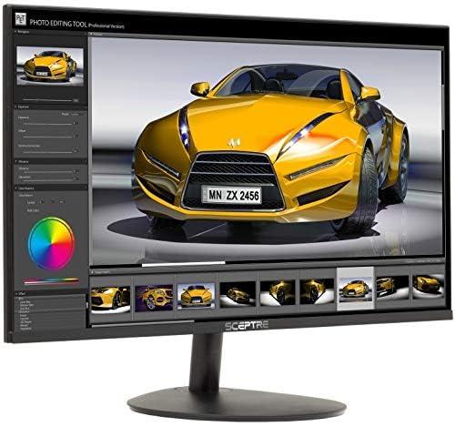 Sceptre Sceptre 24" Frameless Ultra Thin 1080P LED Monitor Up to 75Hz HDMI VGA Speakers, Freesync Compatible Machine Black 2020 (E248W-1920RS)