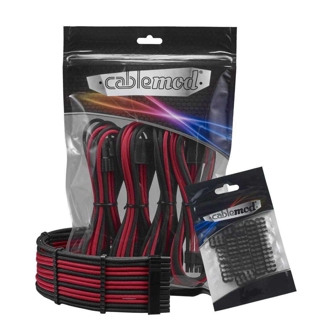 CableMod CableMod Pro ModFlex 8+8 Series Extension Kit + Pro Comb Bundle - Black/Red