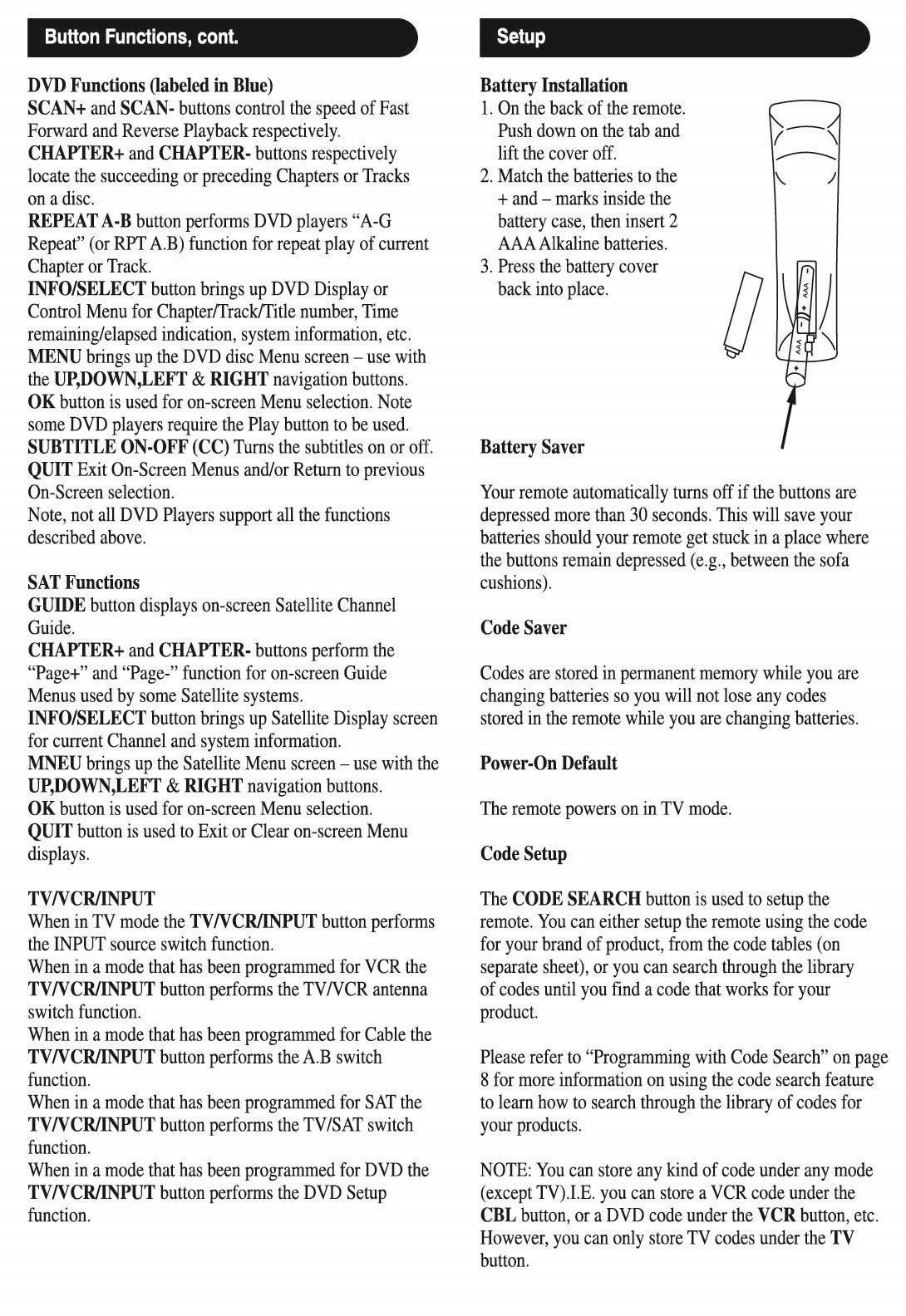 Trisonic Trisonic 6 Way All in One Universal Remote Control, Programmable Remote, Compatible with TV, AUX,Cable COVERTER Box, CD,DVD, Cable, Satellite and More