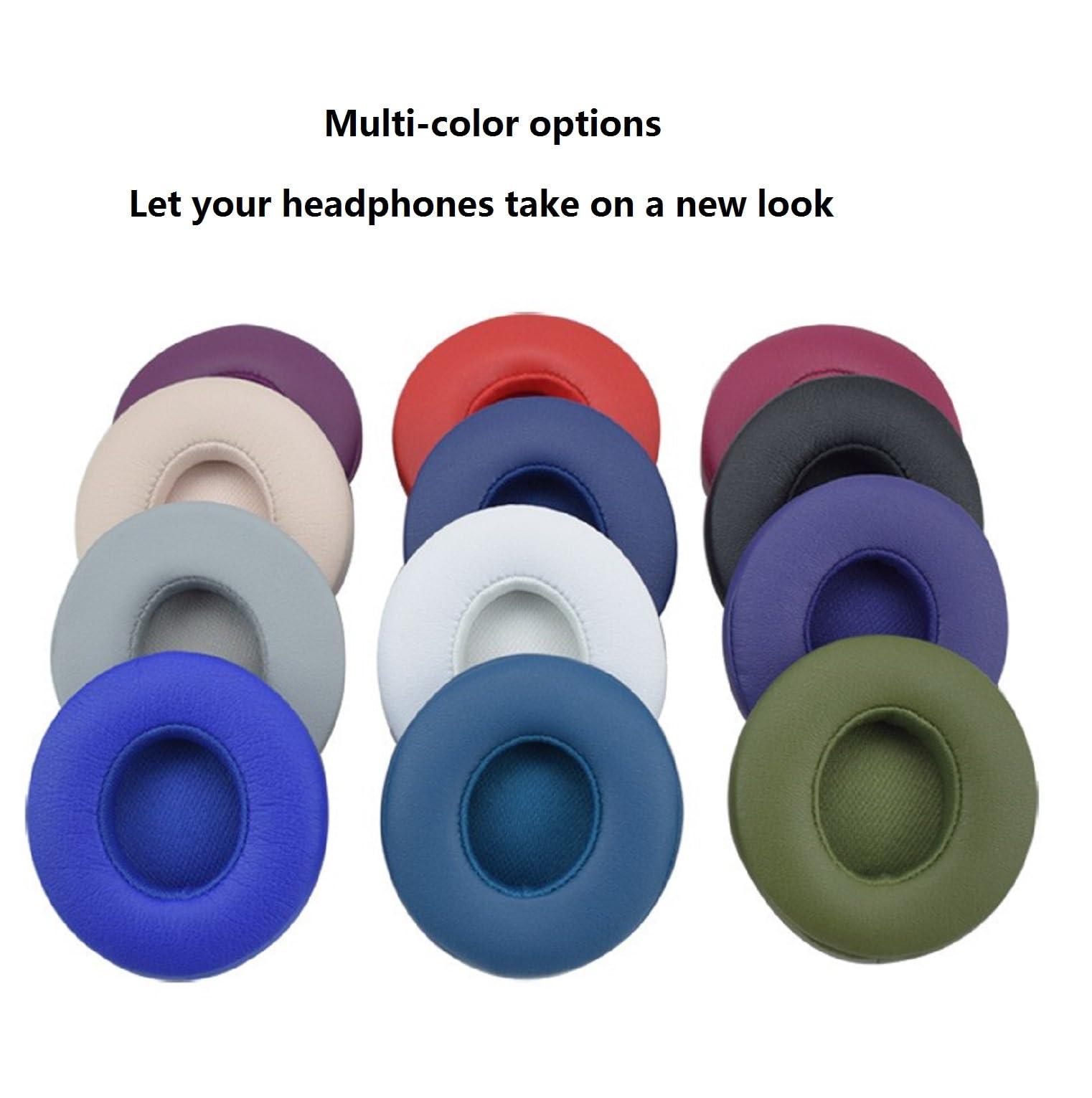 SOVEUG SOVEUG Ear Pads Replacement for Beats Solo 3 - Earpad Cushions Compatible with Beats by Solo3/Solo2 Wireless ON-Ear Headphones (C)