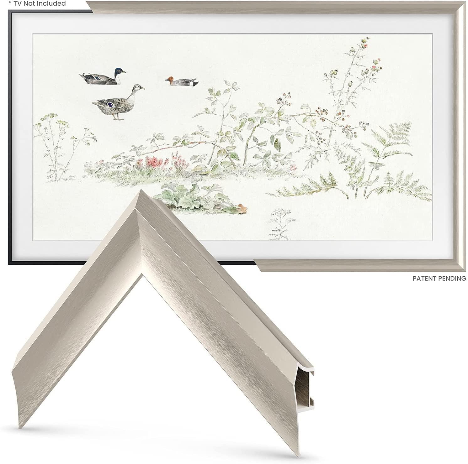 Frame My TV Frame My TV Deco TV Frames Alloy Prismatic - German Silver Bezel Compatible ONLY with Samsung The Frame TV (32\", Fits 2021-2024 Frame TV)