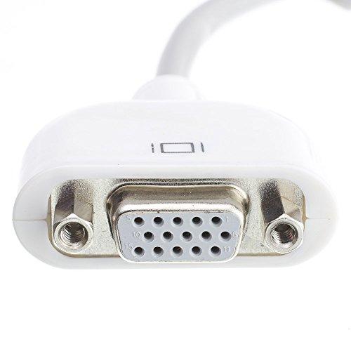 CableWholesale Mini-DVI to VGA Adapter Cable, Mini-DVI Male to HD15 Female, 6 inch