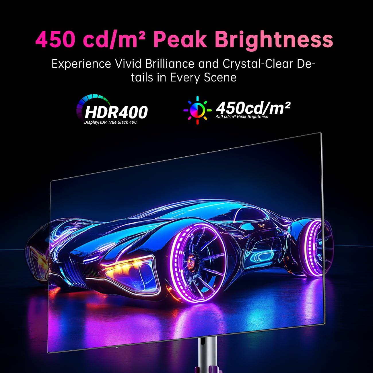 KTC 27 Inch OLED Gaming Monitor, QHD 2560 x 1440, 240Hz, 0.03ms, Type-C 65W, Built-in Speakers, G-SYNC & FreeSync, HDMI2.0, DisplayPort1.4, USB-C 3.0, G27P6S