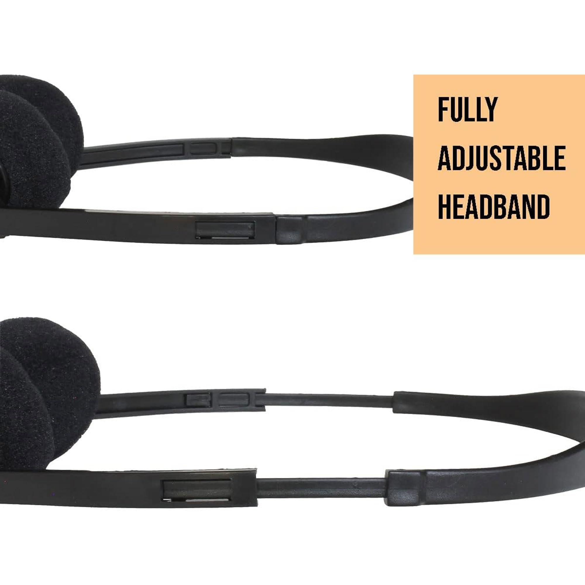 Soundnetic Soundnetic SN-06 Bulk Disposable Stereo Limited Use Headphones (50 Pack)