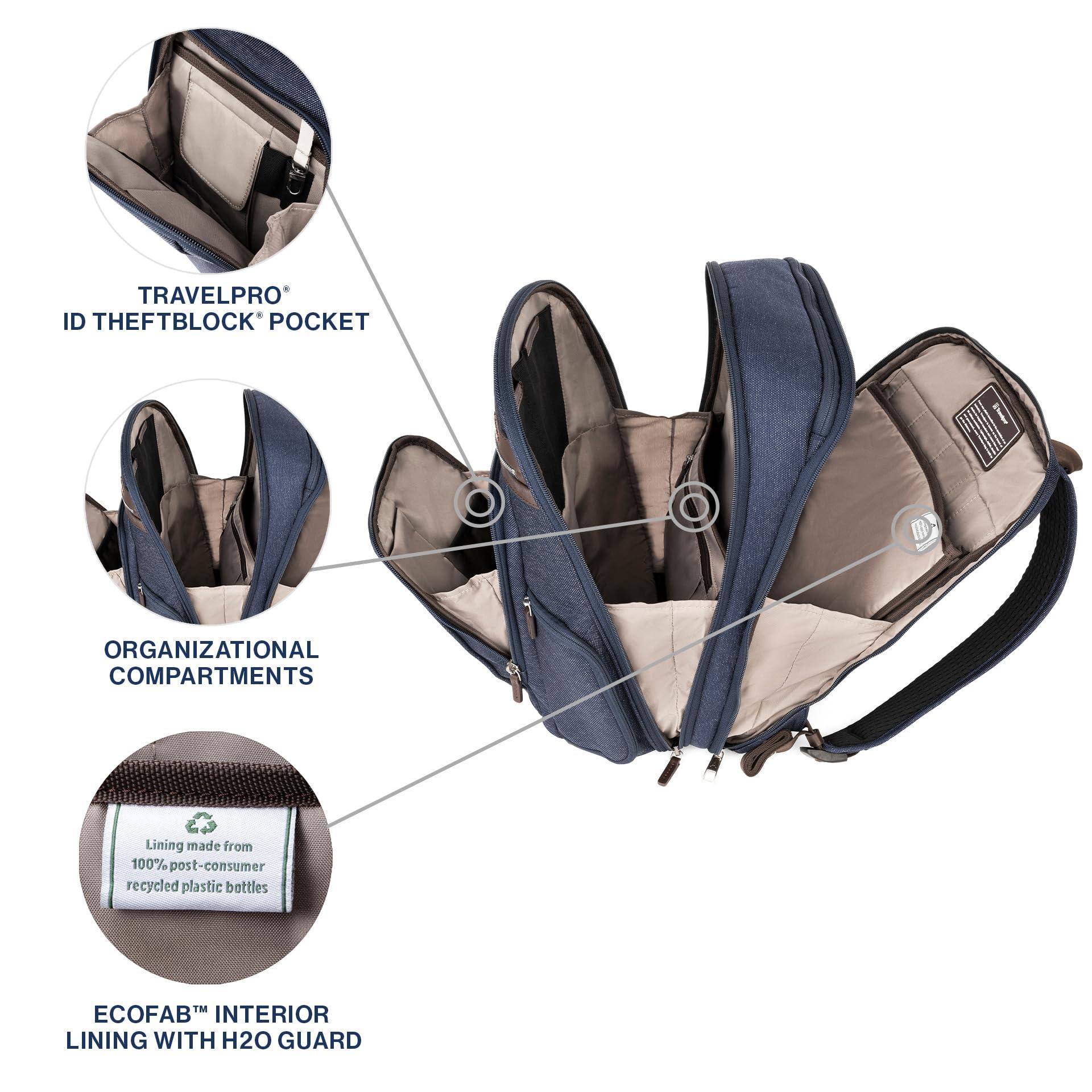 Travelpro Travelpro Platinum Elite Business Laptop Travel Backpack, Fits up to 16 Inch Laptop, Water Resistant, Men and Women, True Navy Blue