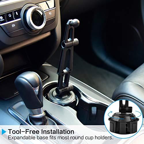 Huanchenda GPS Car Mount Cup Holder with Adjustable Arm for Garmin - Replacement GPS Cupholder Ball Mount for Garmin Nuvi Dezl Drive Drivesmart Zumo Driveassist DriveLuxe StreetPilot RV Portable Navigator