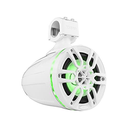 DS18 DS18 NXL-X6TP/WH Hydro 6.5" Marine Towers with Integrated RGB LED Lights High Performance, Marine Grade IP65 Rated, 300 W Max 150 W RMS 4 Ohms (Pair)