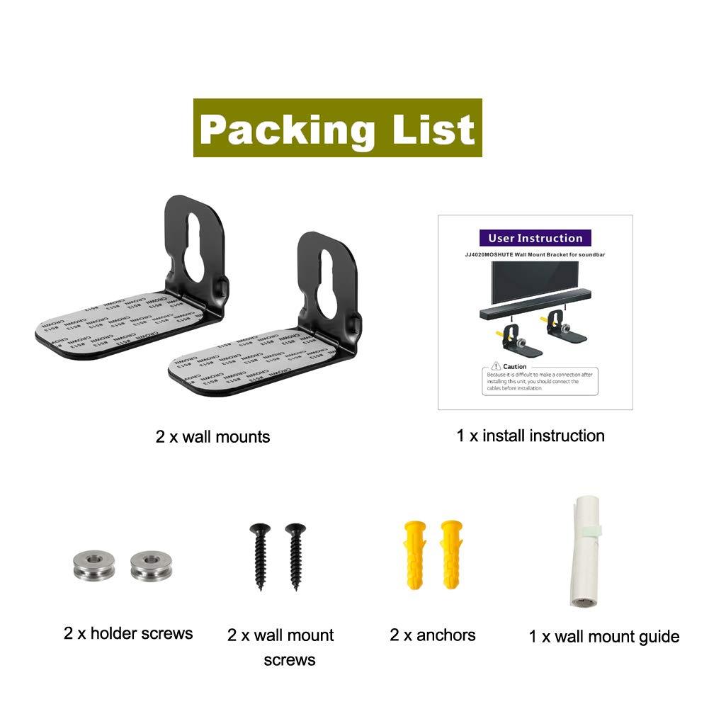 Dinghosen Dinghosen Soundbar Wall Mount for All Samsung Soundbar HW-A450 HW-A550 HW-A650 HW-Q600A HW-Q700A HW-Q800A HW-Q900A HW-Q950A HW-S60A Soundbar Wall Mount Bracket (2021 Models)