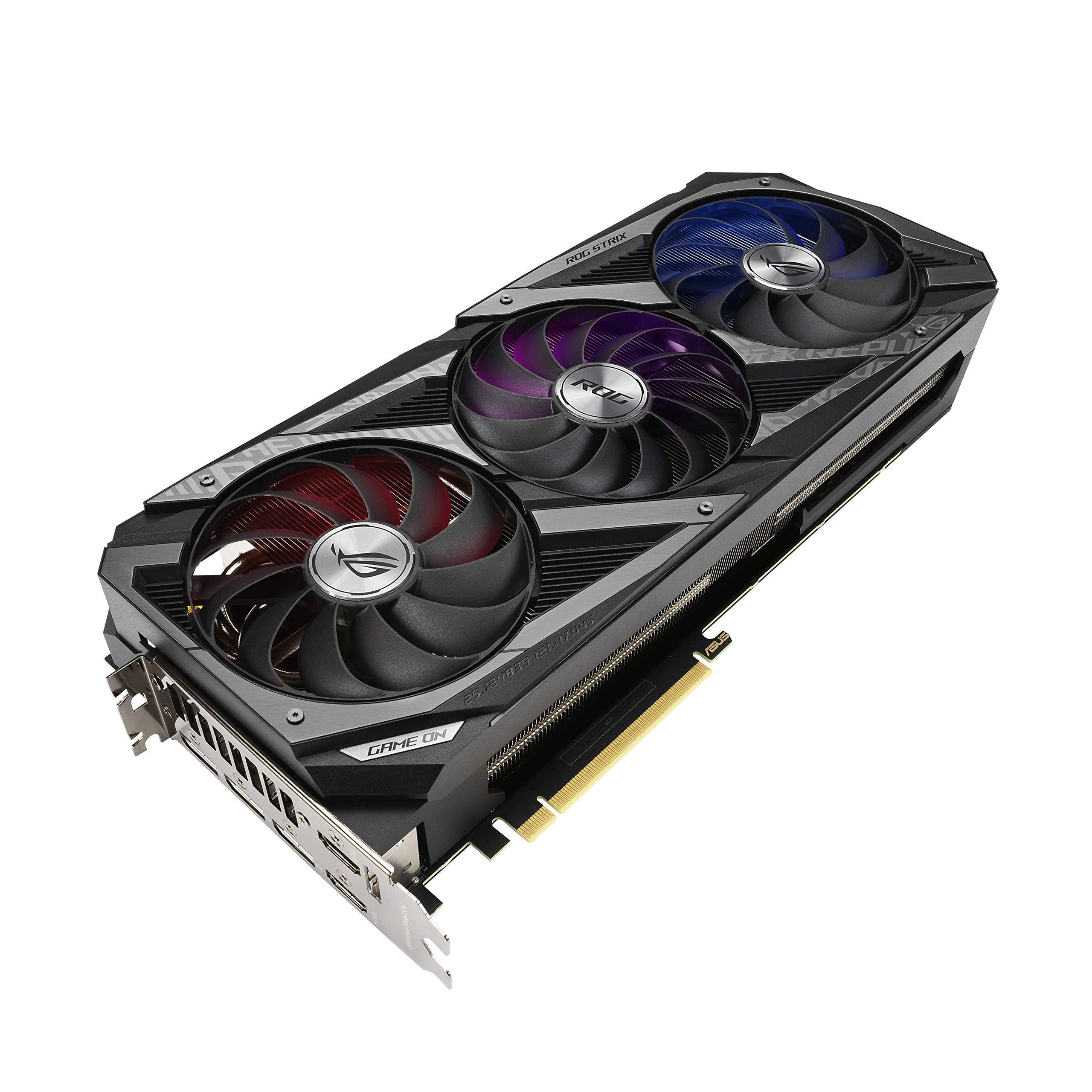 ASUS ASUS ROG STRIX NVIDIA GeForce RTX 3090 Gaming Graphics Card- PCIe 4.0, 24GB GDDR6X, HDMI 2.1, DisplayPort 1.4a, Axial-Tech Fan Design, 2.9-Slot