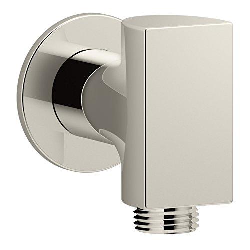 Kohler KOHLER K-98353-SN Exhale Wall-Mount Supply Elbow with Check Valve, Vibrant Polished Nickel
