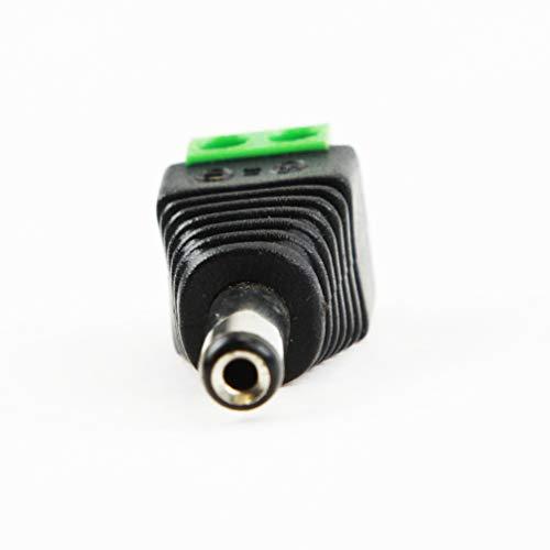 InstallerCCTV InstallerCCTV Male 5.5mm x 2.1mm Power Barrel Connectors for CCTV Security Camera System, Pack of 10