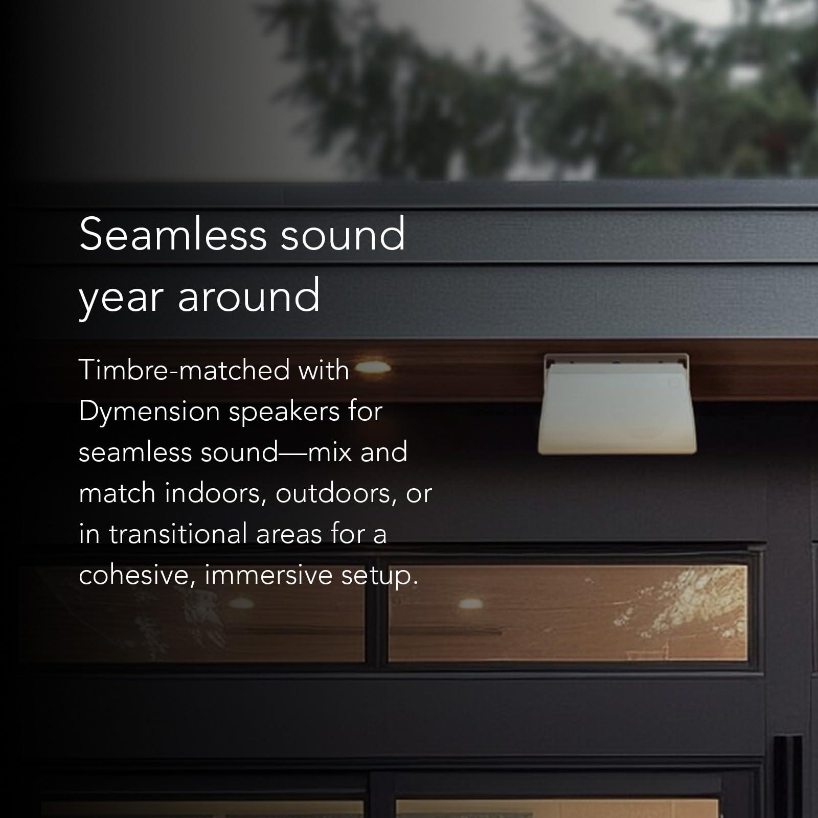 Definitive Technology Definitive Technology Dymension AW-450 Outdoor Speaker (White, Pair), Two-Way Surface Mount Wired Speakers, 4.5" Woofer, 1 Tweeter, & 4.5"x6 Passive Bass Radiator, IP66 All-Weather Outdoor Speakers