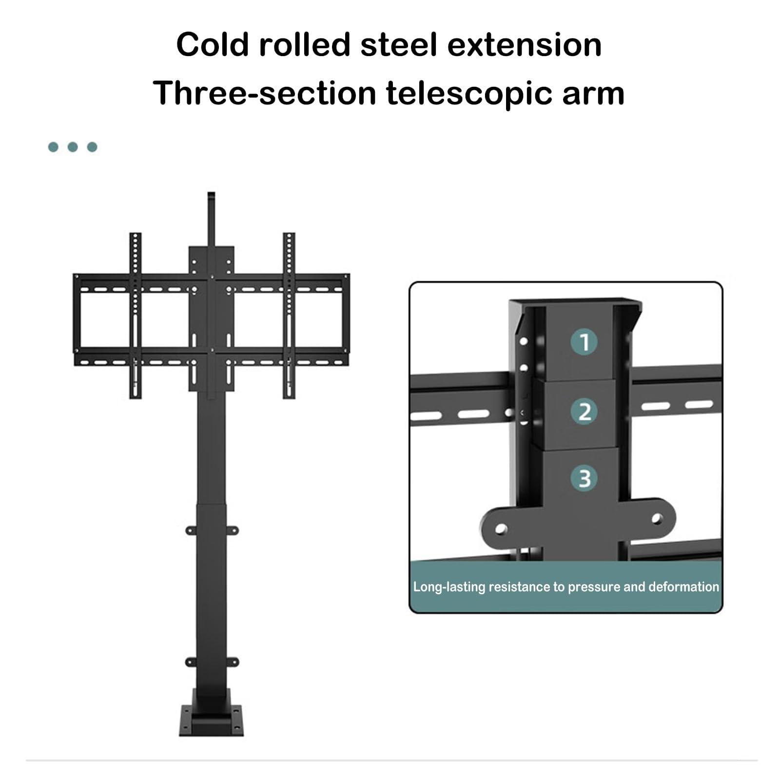 POLGDW Can Be Hidden in A Cabinet TV Motorized Lift - for 26-75 Inch TVs, Motorized Tv Mount with Remote Control and Memory Setting, with Load 60kg/132lbs