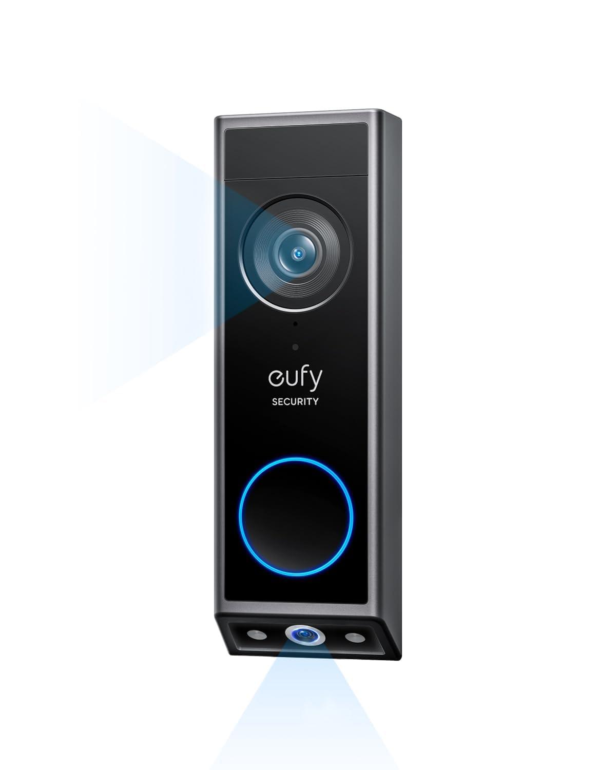 eufy Security eufy Security Video Doorbell E340 (Battery Powered), Dual Cameras, 2K Full HD and Color Night Vision Floodlight Camera E340 Wired, 360 Pan and Tilt