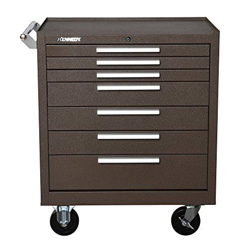 Kennedy Manufacturing Kennedy Manufacturing 297Xb 29" 7-Drawer Rolling Tool Cabinet With Chest Wheels, Brown Wrinkle