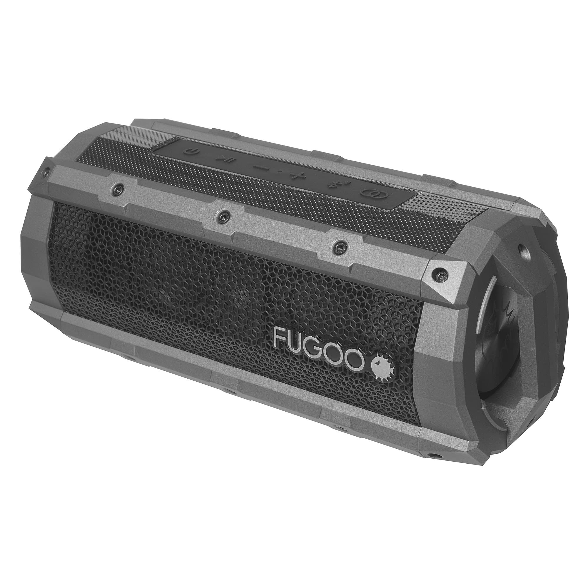 Fugoo Fugoo Element | Portable Bluetooth Speaker, 360 Audio, 60W, IPX7 Rating, Up to 40 Hours Playtime | Floats on Water | Built-in Mic Siri/Google Now
