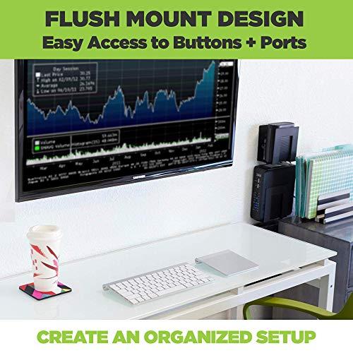 HIDEit Mounts HIDEit Mounts Uni-SW VESA Mount - American Company - Black Steel Adjustable Small and Wide Device Wall Mount - Cable Box Wall Mount, Modem Wall Mount, Router Mount and More - Behind TV Cable Box Mount