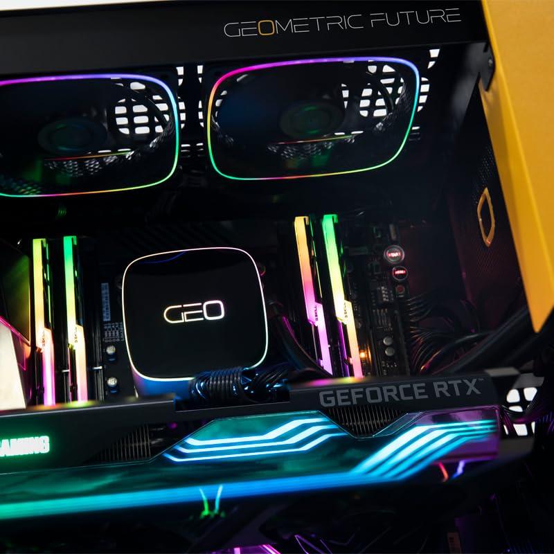 Geometric Future Geometric Future M4 King Arthur White mid/Mini Tower, E-ATX/ATX Gaming Case, Glass/ 1.2mm Steel, Vertical Air Tunnel Design, Type C, 360/240 Radiator, Vertical GPU Mount, GEO-M4-KAW(PC Case ONLY)