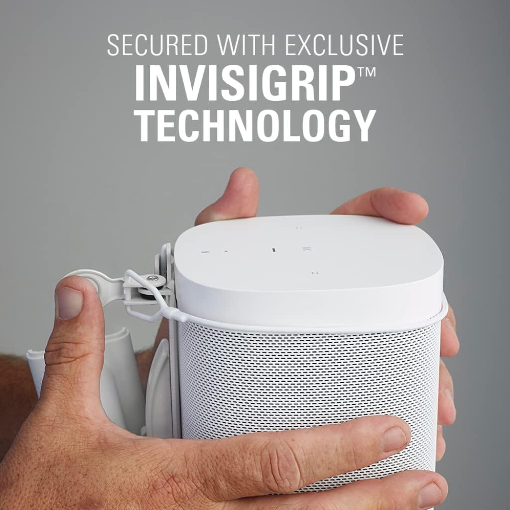 Sanus Sanus Adjustable Speaker Wall Mounts Designed for SONOS ONE, Play:1 & Play:3 - Pair (White)