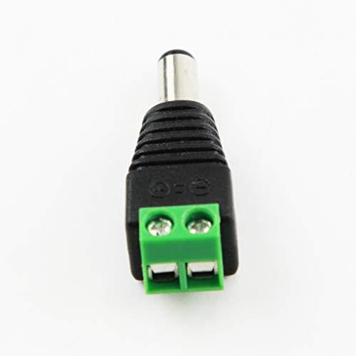 InstallerCCTV InstallerCCTV Male 5.5mm x 2.1mm Power Barrel Connectors for CCTV Security Camera System, Pack of 10