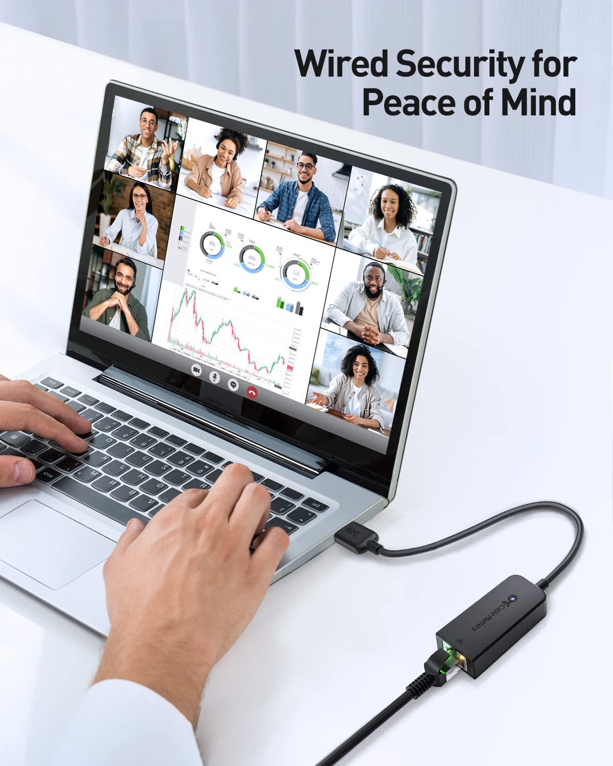 Cable Matters Cable Matters Plug & Play USB to Ethernet Adapter with PXE, MAC Address Clone Support, Supporting 10/100/1000Mbps in Black & USB C to 2.5 Gigabit Ethernet Adapter, USB to 2.5 Gigabit Ethernet Adapter