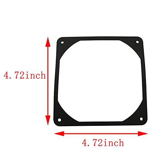ZYAMY ZYAMY 2pcs 120mm Black Antivibration Rubber Fan Gasket 120 x 120 mm 12cm Shock Absorption Pad for Computer PC Case, Black