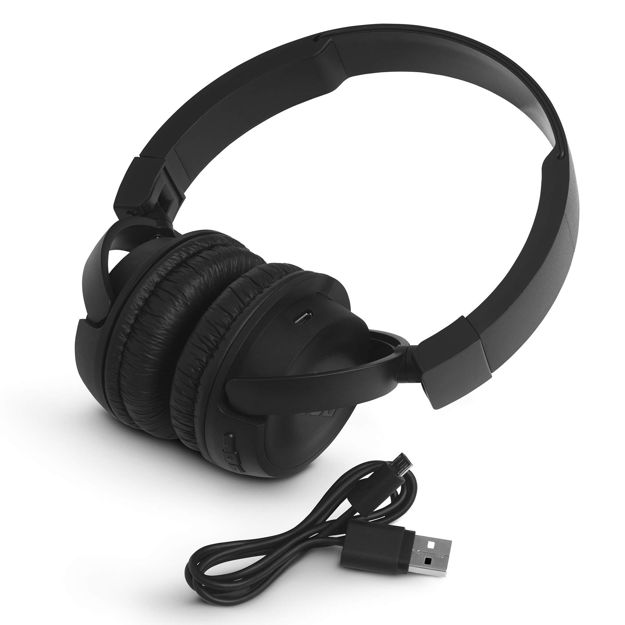 JBL JBL T460BT Extra Bass Wireless On-Ear Headphones with 11 Hours Playtime & Mic - Black