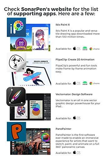 SonarPen SonarPen - Pressure Sensitive Smart Stylus Pen Bundle with SonarPen Pocket Carrier, Compatible with Apple iPad/iPhone/Android/Nintendo Switch/Chromebook (Purple)