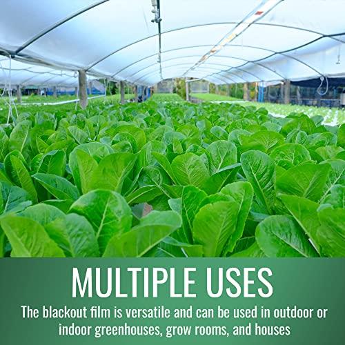 Grow1 DL Wholesale Black and White Panda Film, Plastic Sheeting Heavy-Duty for Light Reflection, Greenhouse, Poly Film, 10' x 10' 5.5 Mil Thick