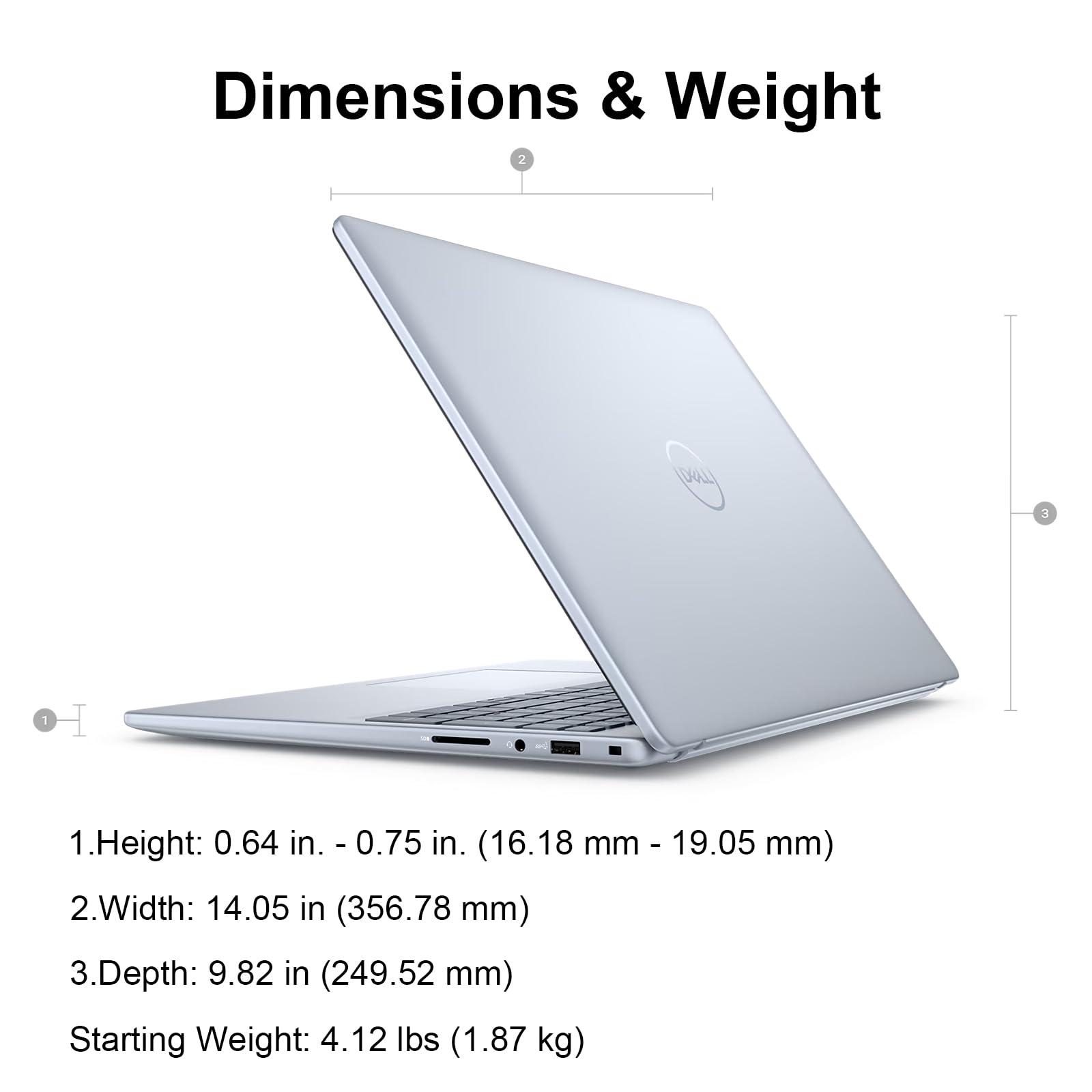 Dell Dell Inspiron 16 Business Laptop,16" 16:10 FHD+ (1920 x 1200),AMD Ryzen 7-8840U,16GB DDR5 RAM,1TB SSD,Backlit Keyboard,WiFi 6,Microsoft Office Lifetime License & Designed Mouse,Win 11 Pro