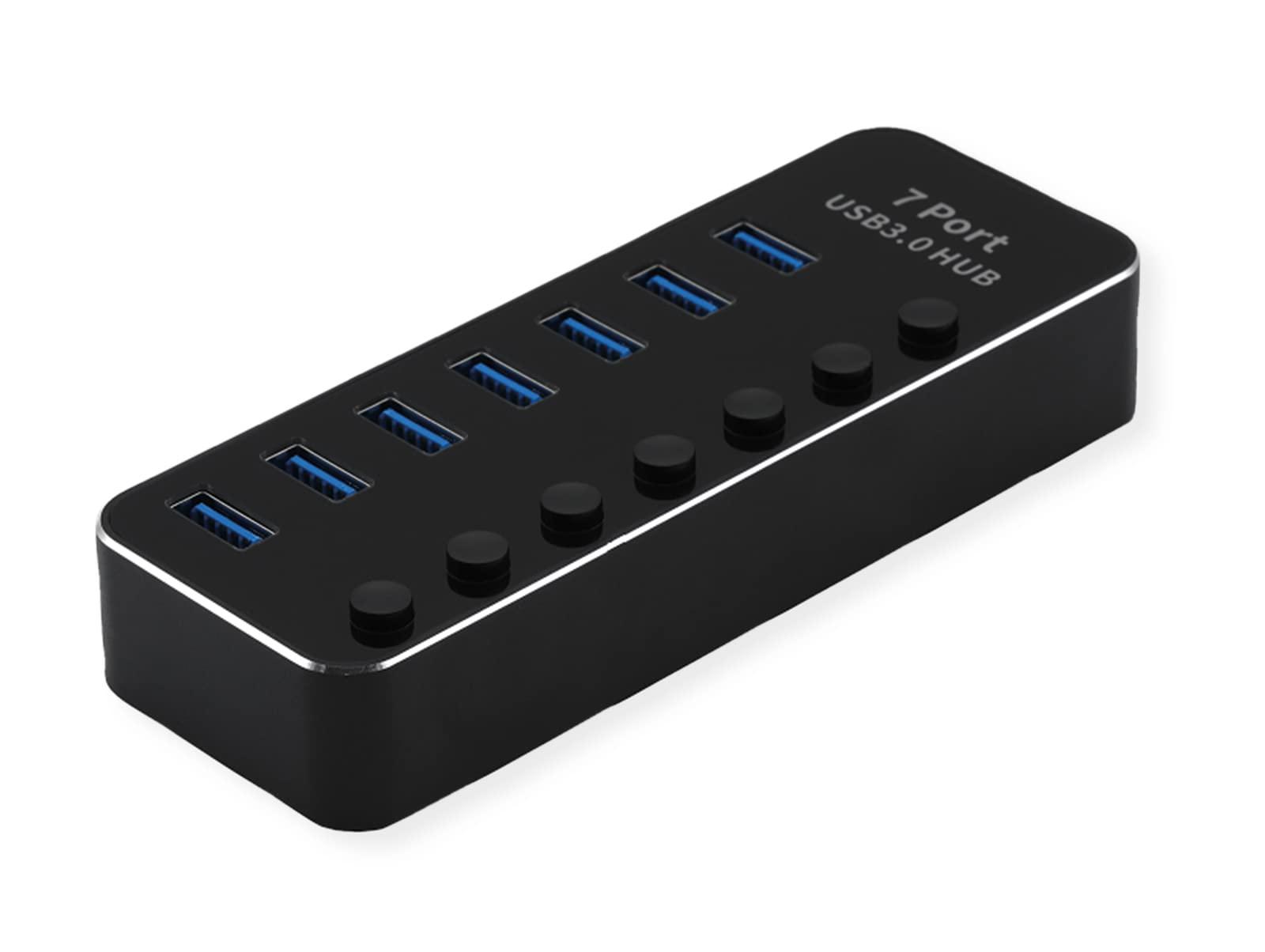 Roline ROLINE USB 3.2 Gen 1 Hub for Laptops, 7 Ports, Individually Switchable