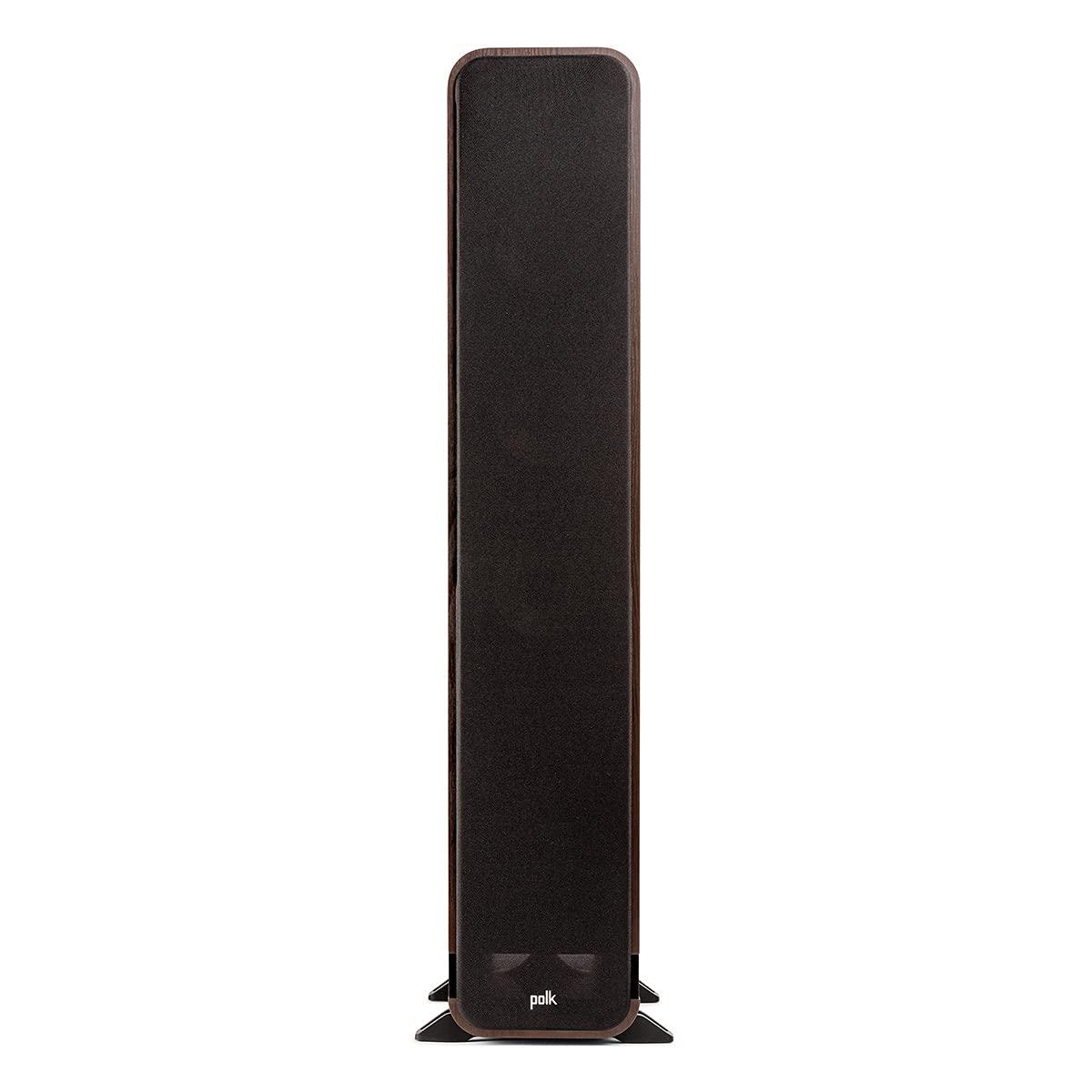 Polk Audio Polk Signature Elite ES60 Tower Speaker - Hi-Res Audio Certified, Dolby Atmos & DTS:X Compatible, 1\" Tweeter & Three 6.5\" Woofers, Power Port Technology for Effortless Bass, Contemporary Walnut